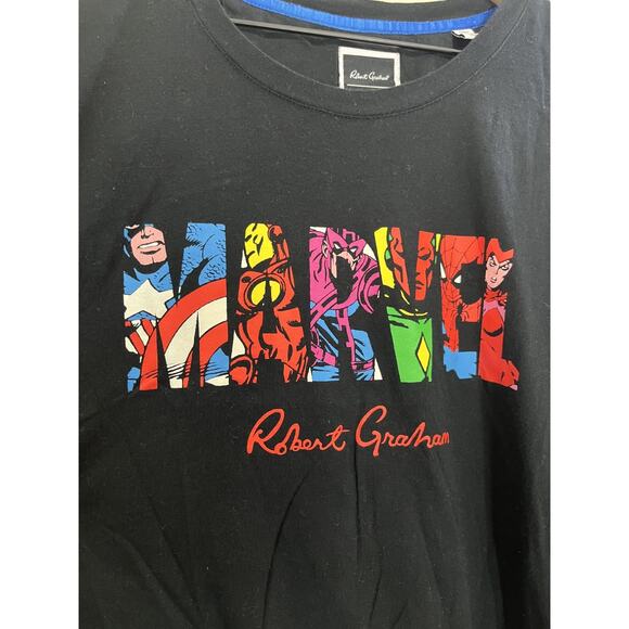 ROBERT GRAHAM x Marvel Team Up & Captain T-Shirt Classic Fit 2XL Y2K 90s Street - Picture 2 of 13